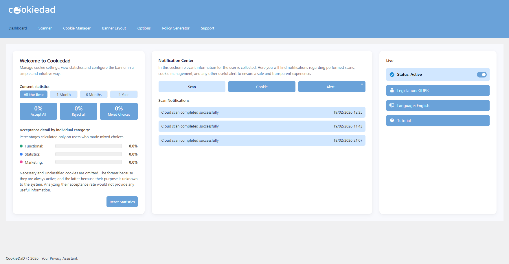 CookieDad Dashboard